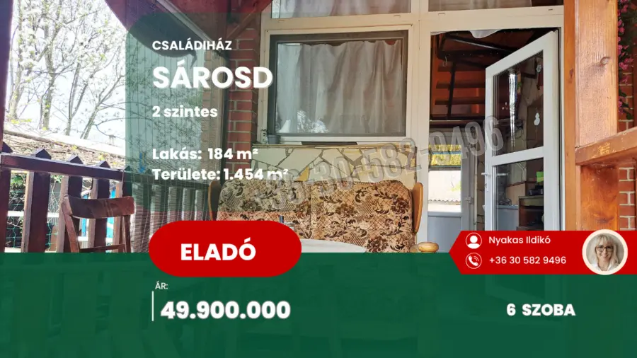 eladó családi ház, Sárosd