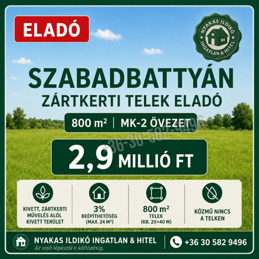eladó  Gyep, Szabadbattyán